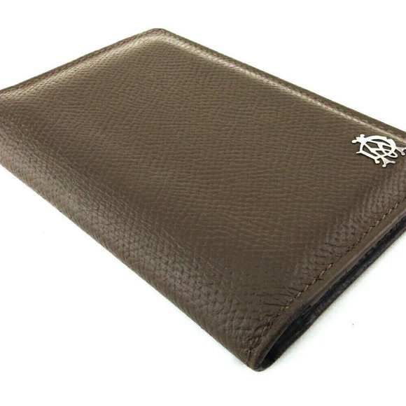 DUNHILL Card Case Boton Leather Authentic USED - Picture 4 of 11